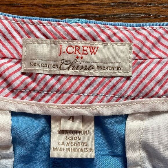 J. Crew Blue Broken-In Chino Shorts - Picture 2 of 3